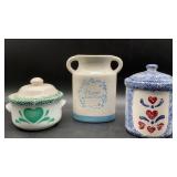 Vintage ceramic kitchen storage canisters, Home