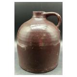 Antique American stoneware beehive jug, 7.5 x 7.5