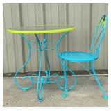 Vintage Painted Bistro Table & Chair Set Table i