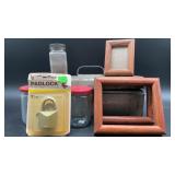 Padlock with keys new in package. Vintage metal