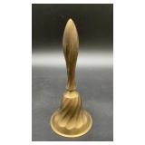 Vintage 7in Brass dinner bell with a swirl design