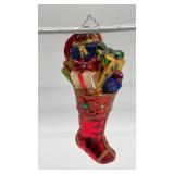Christopher Radko 'Gilded Stocking' glass