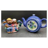Burton and Burton floral Blue Violet teapot,