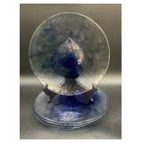 Contemporary Studio Art Glass Plates ï¿½ Cobalt