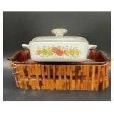 Vintage 1 1/2 quart amber Anchor Hocking