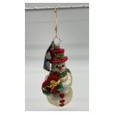 Christopher Radko Heart For A Cure Snowman glass