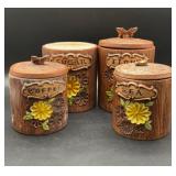 Vintage Treasure Craft ceramic canister set with