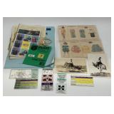 Vintage FA Quality Family paper dolls, postcards,