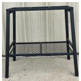 Black powder-coated steel aquarium stand, 29.5 x
