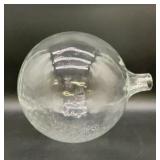 Hand blown glass sphere base and a small neck, 16