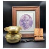 Signed Vintage Art print. titled 'Little Cowboy'