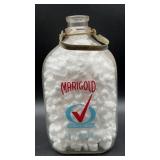 Vintage Marigold Dairy Products glass milk