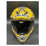 HJC CL-X4 effect yellow and black motocross dirt