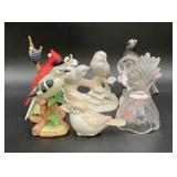 Bird figurines, Lefton, cardinal is 5 inches tall