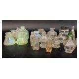 22 Vintage ink bottles, 5 glow under UV light