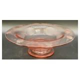 Vintage Pink Depression Glass Floral Etched