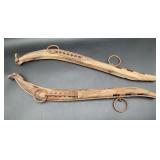 Antique wooden horse hames, 25 inches long