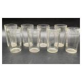 8 Vintage Anchor Hocking clear glass juice