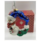 Christopher Radko Cool Chaplet snowman ornament,