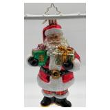 Christopher Radko Here to Cheer Santa glass