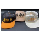 5 Alpha Phi Alpha hats. 2 Nissan made in China