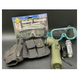 Black nylon compact, lightweight handgun holster,