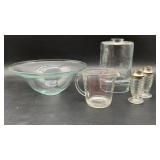 Clear glass serving bowl, vintage Hazel Atlas