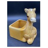 Vintage  ceramic planter with a charming giraffe