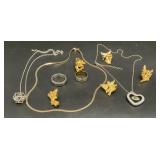 Assorted Costume Jewelry Lot Featuring Packers