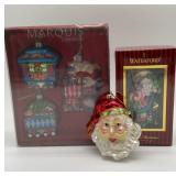 Marquis by Waterford train ornament set sealed in