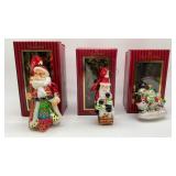 3 Waterford Holiday Heirloom glass ornaments,