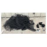 Netting, cord and twine, carabiner clips