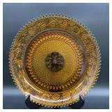 Vintage Indiana Glass amber serving platter in