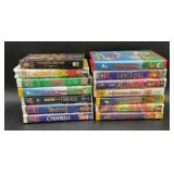 14 vintage VHS tapes, Wizard of Oz, A Christmas