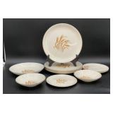 10 piece vintage Golden Wheat Dishes, dinner
