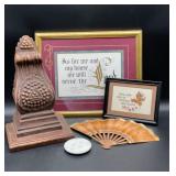 Antique  Asian hardwood sculpture with a