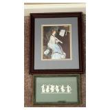 Art & Renoir Style Piano Scene Print 13.5x11.5