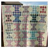 Handmade Quilt 63.5 x 79.5 inches, needs r