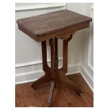 Antique Marble Top Parlor Table with Walnut Base