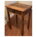 Antique Primitive One Drawer Side Table Stand
