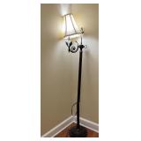 Traditional Floor Lamp with Scroll Arm & Bell