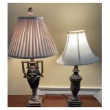 Pair of Decorative Urn Form Table Lamps with