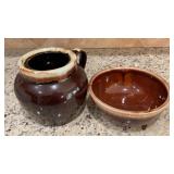 Handcrafted Kathy Kale Pottery 7in tall Pitcher &