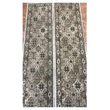 Pair Traditional Persian Style Runner Rugs Floral