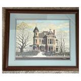 Signed Larry Souders Victorian Mansion Family