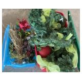 Christmas decor, gold and silver glitter