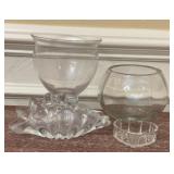 Decorative Art Glass Vase,  & Glass