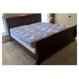 King Sleigh Bed with 2 Twin SpringAir