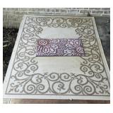 Outdoor rugs, largest is 56.5 x 81 inches, needs