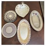 Assorted Silverplate Trays, Trivets & Decorative